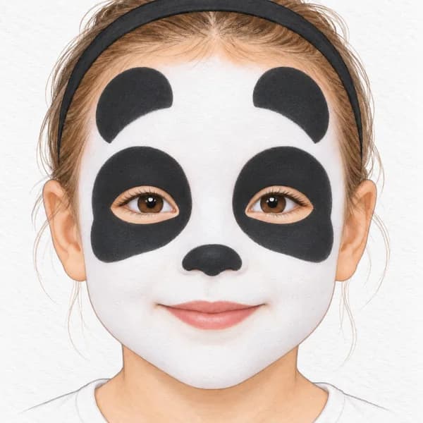 Étape 1 du maquillage de panda