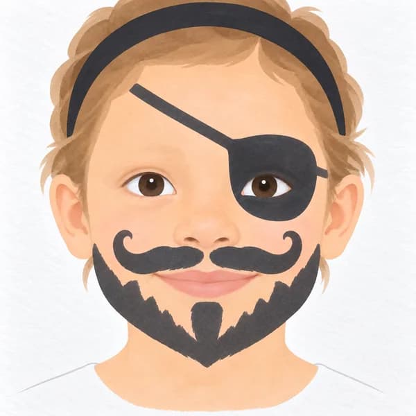Étape 1 du maquillage de pirate