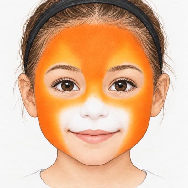 Étape 1 du maquillage de tigre