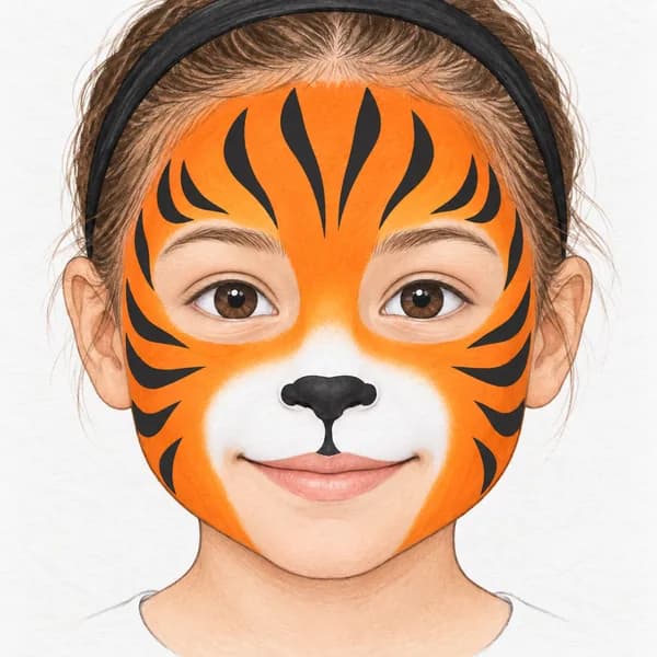 Étape 2 du maquillage de tigre