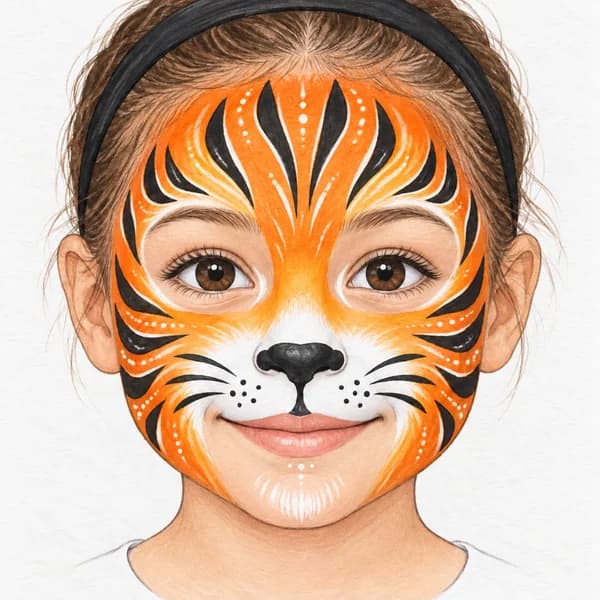 Étape 3 du maquillage de tigre