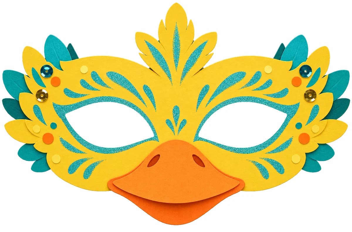 Masque de canard à fabriquer pour Carnaval