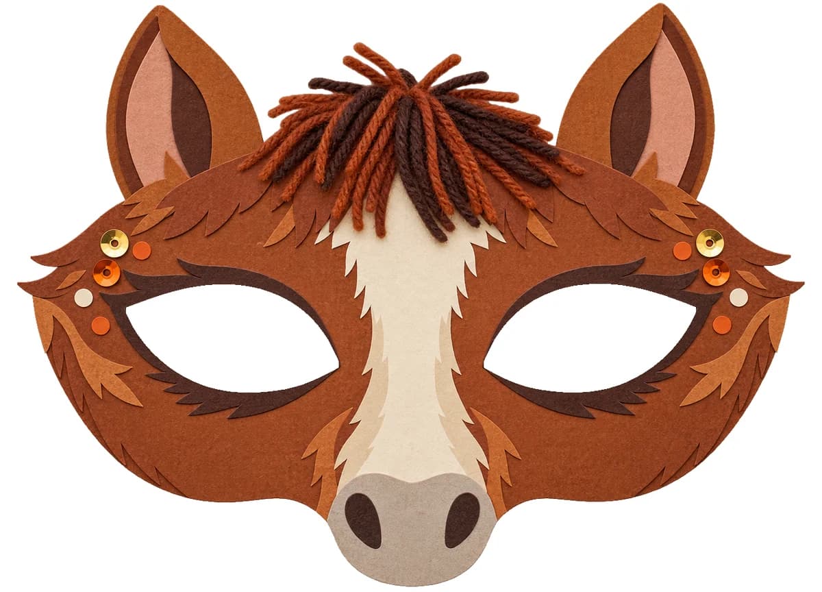 Masque de cheval à fabriquer pour Carnaval