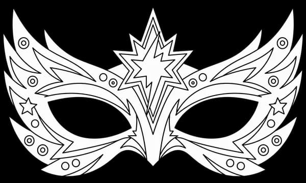 Masque de super-héros à imprimer, version au trait à décorer