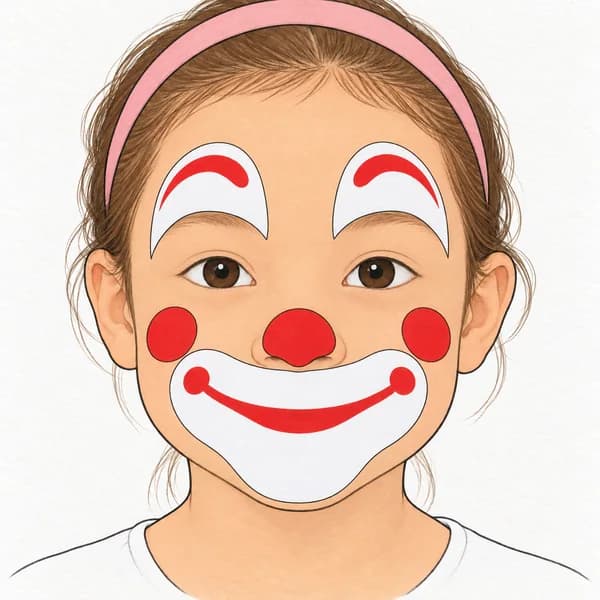 Étape 2 du maquillage de clown simple