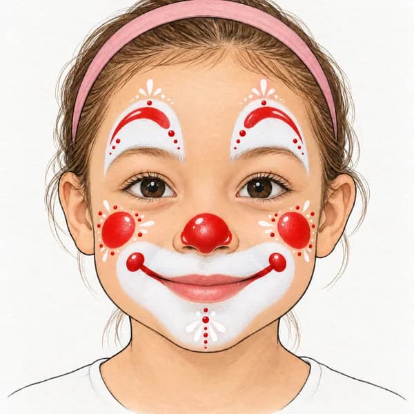 Étape 3 du maquillage de clown simple