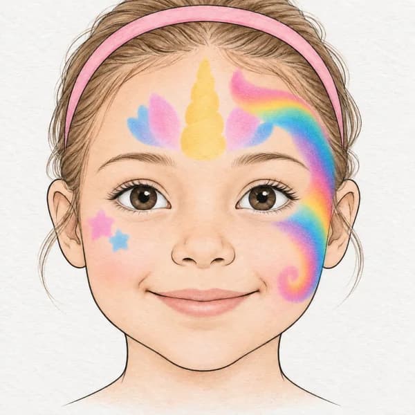 Étape 1 du maquillage de licorne
