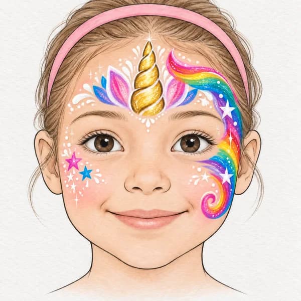 Étape 3 du maquillage de licorne