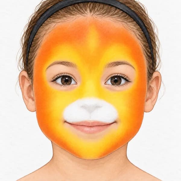 Étape 1 du maquillage de lion