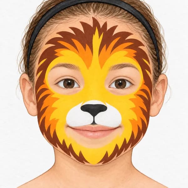 Étape 2 du maquillage de lion