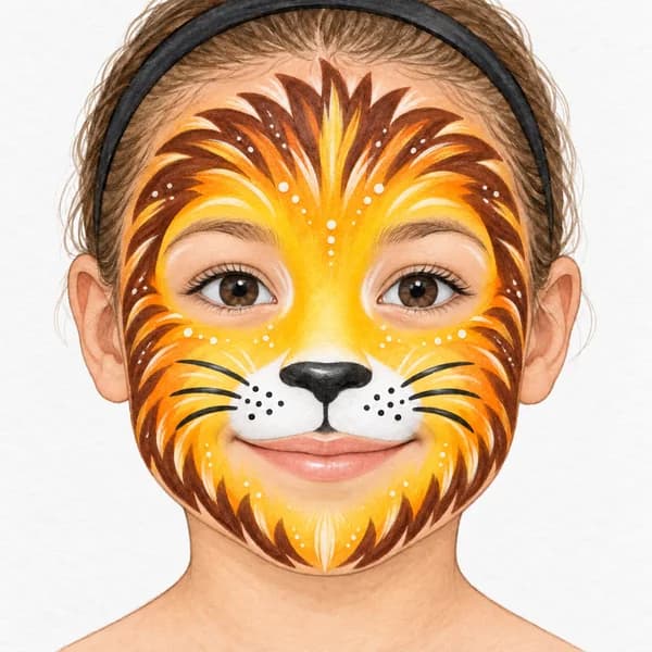 Étape 3 du maquillage de lion