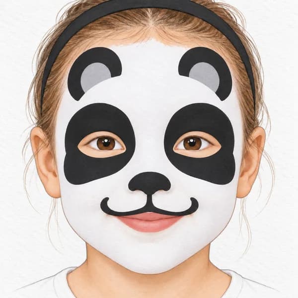 Étape 2 du maquillage de panda