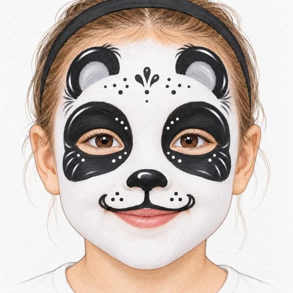 Étape 3 du maquillage de panda