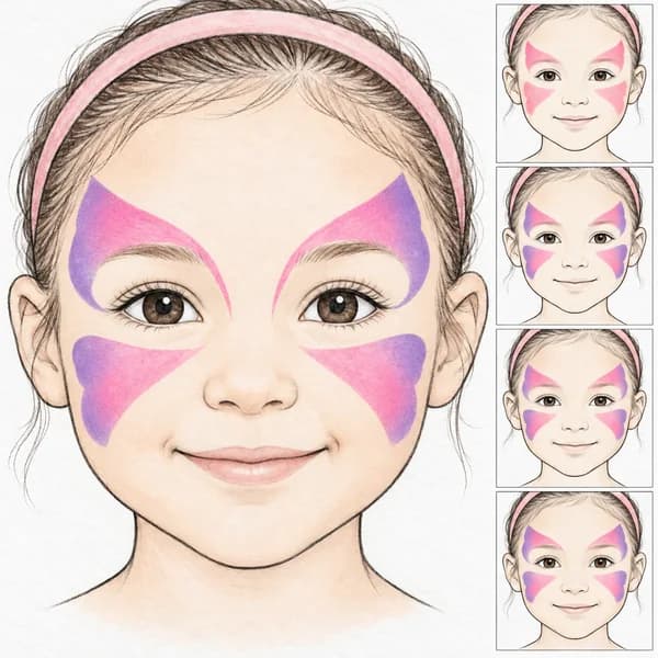 Étape 1 du maquillage de papillon facile
