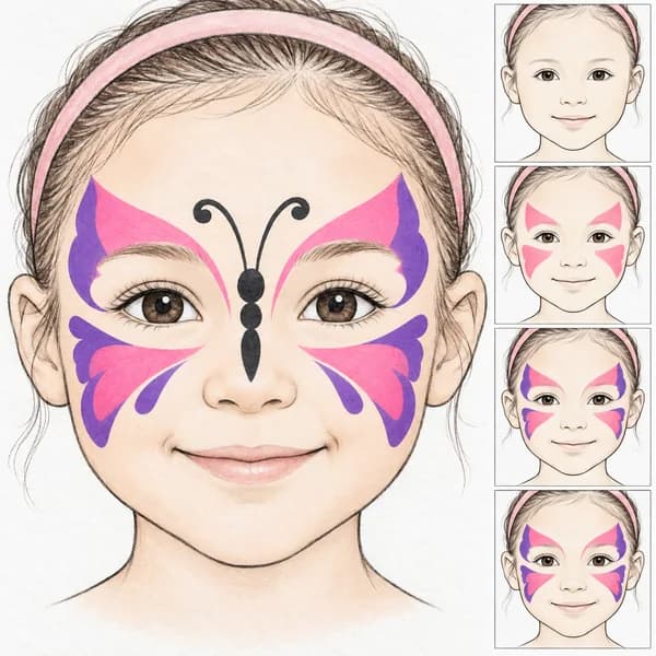 Étape 2 du maquillage de papillon facile