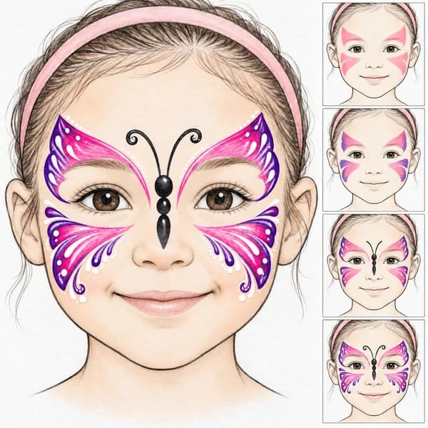 Étape 3 du maquillage de papillon facile