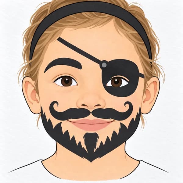 Étape 2 du maquillage de pirate