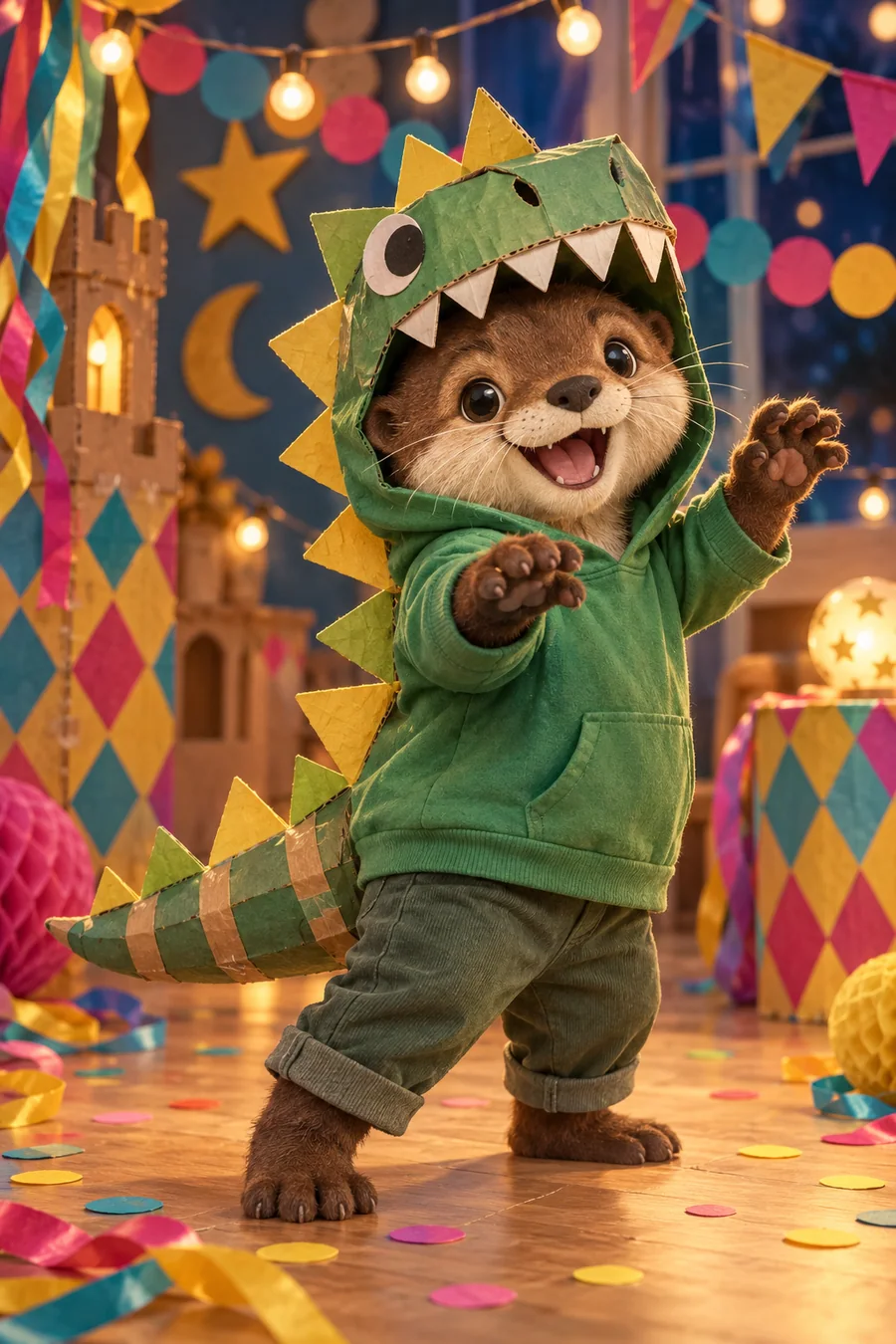 Déguisement de dinosaure fait maison