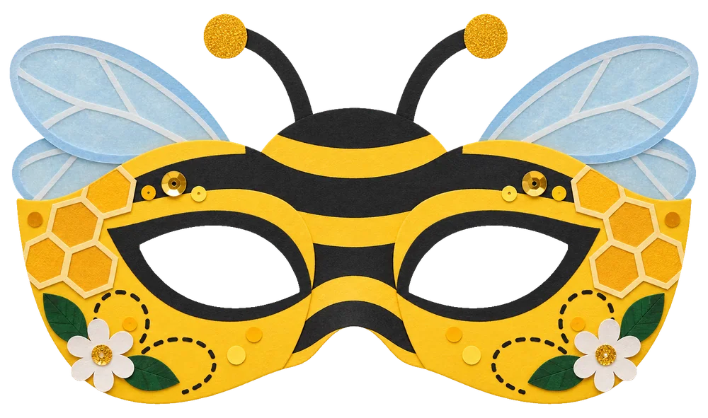Masque d'abeille à imprimer