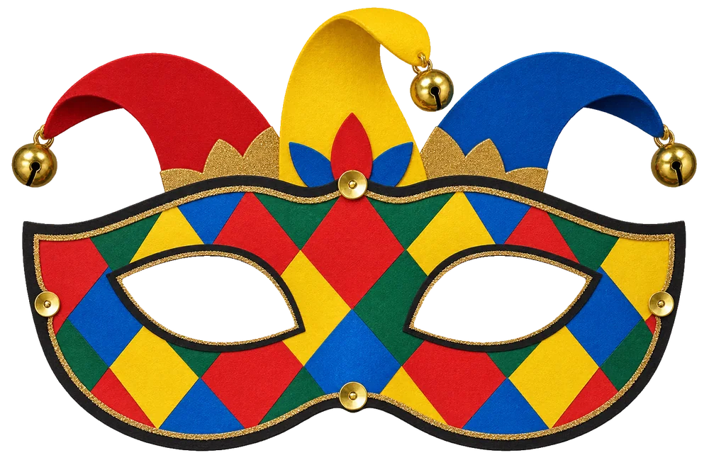 Masque d'Arlequin à imprimer