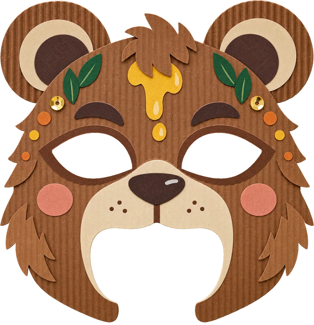 Masque d'ours brun pour enfant
