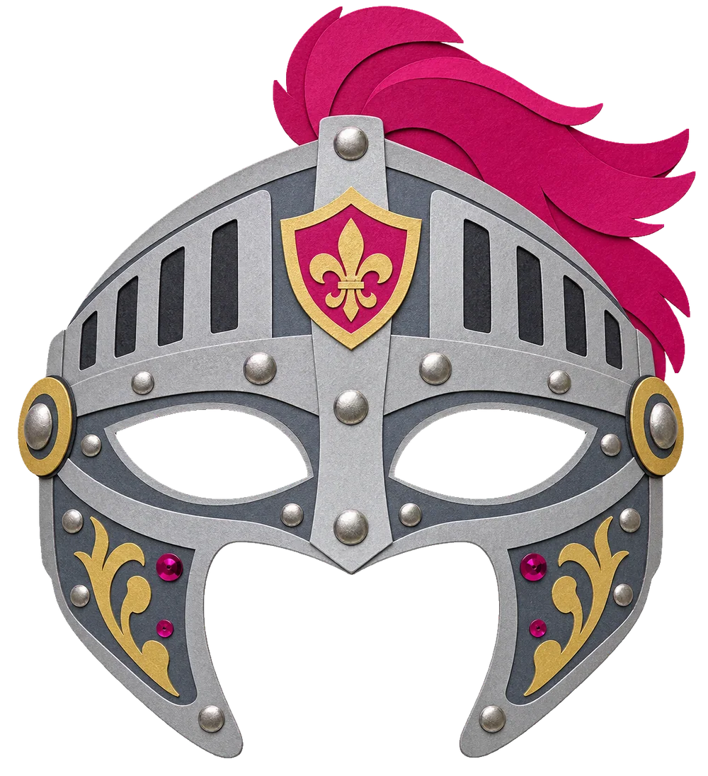 Masque de chevalier à imprimer