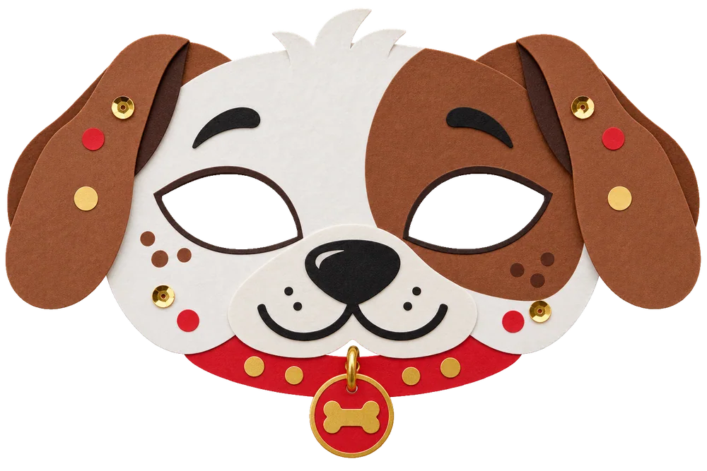 Masque de chien à imprimer