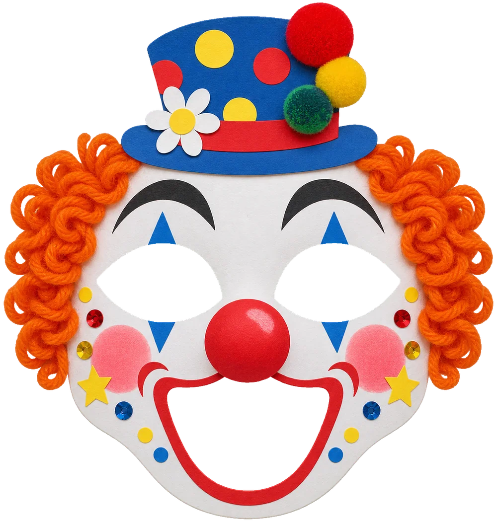 Masque de clown à imprimer
