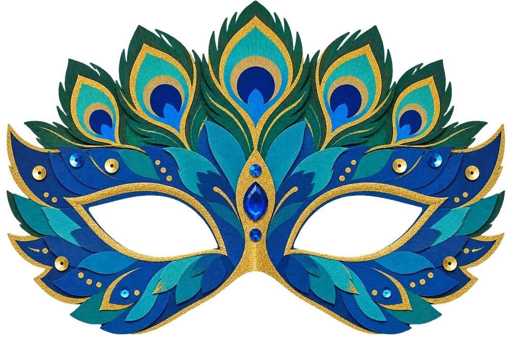 Masque de paon à imprimer