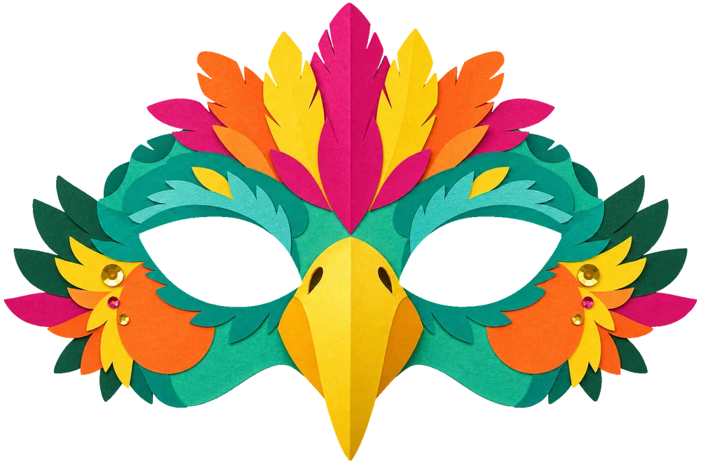 Masque de perroquet à imprimer
