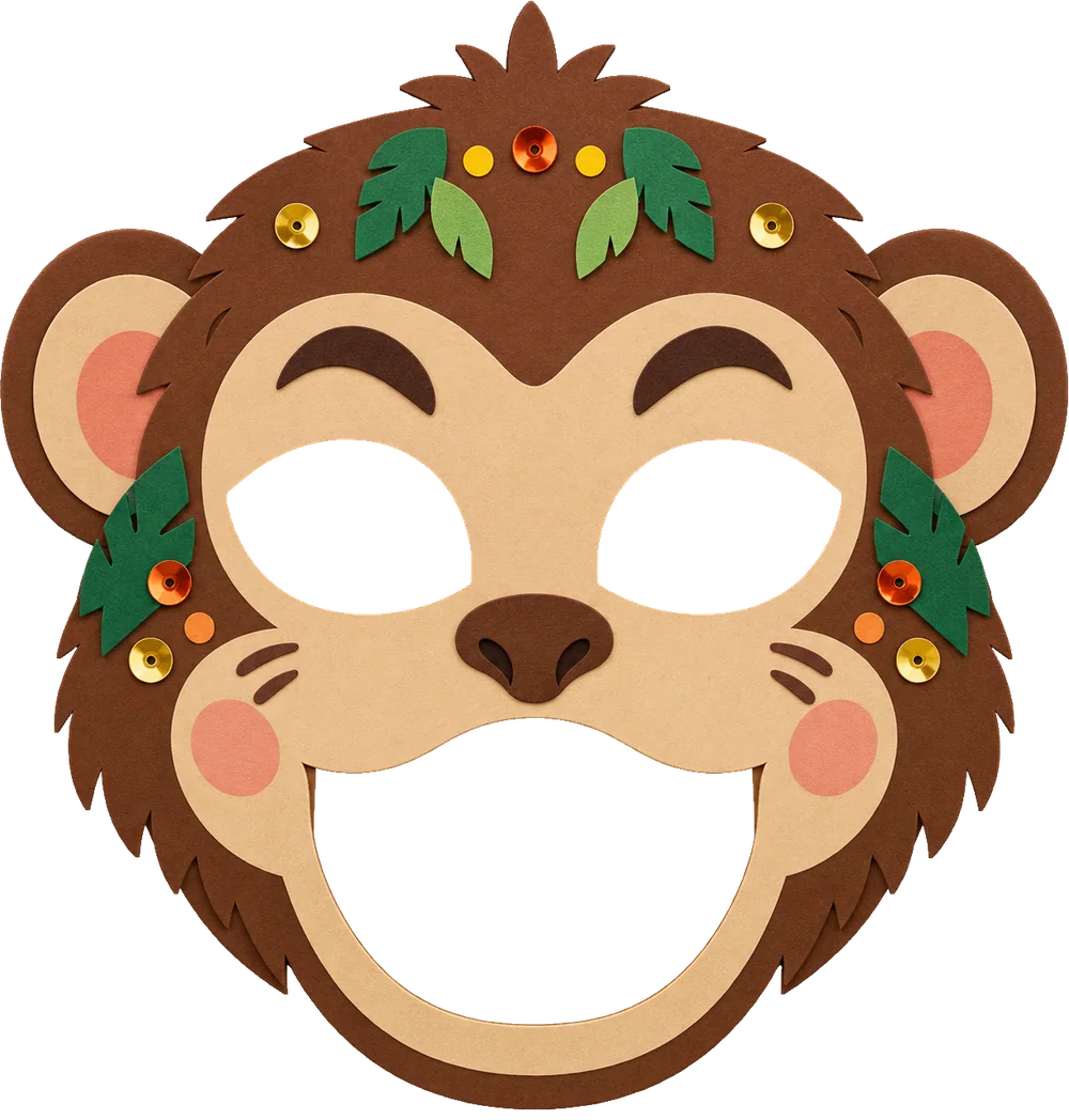 Masque de singe à imprimer